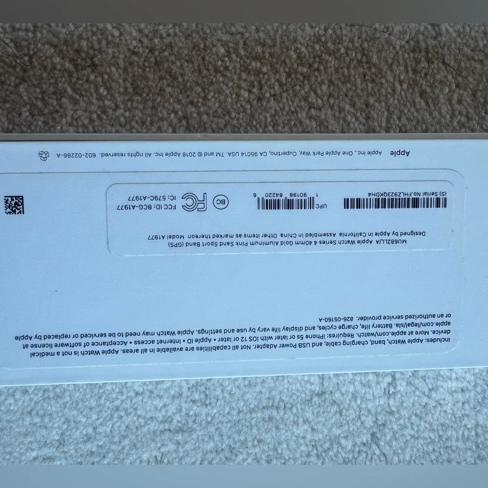 Apple Watch and band empty case